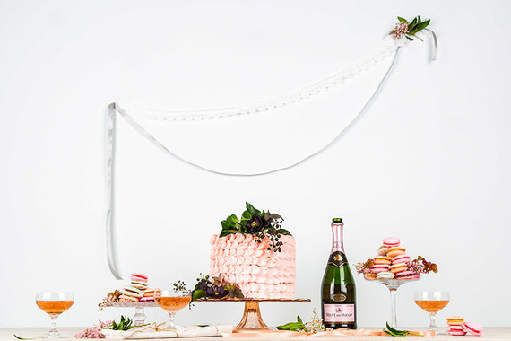 Colorful spring dessert table