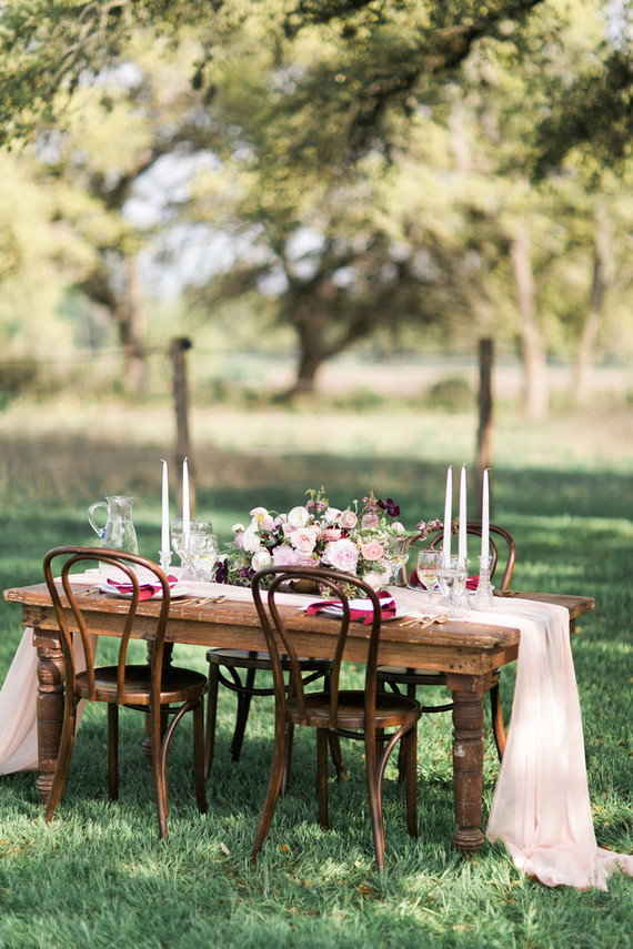 Romantic outdoor tablescape