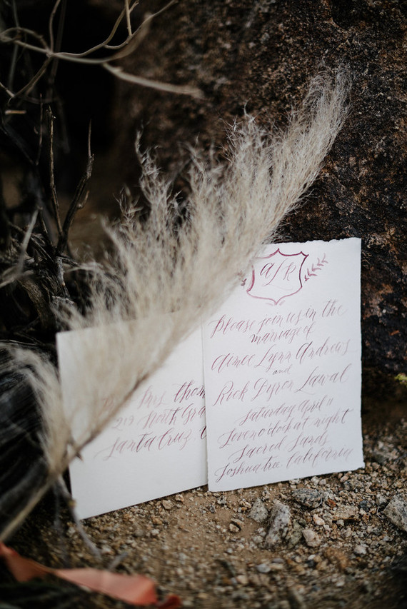 Calligraphed invitations