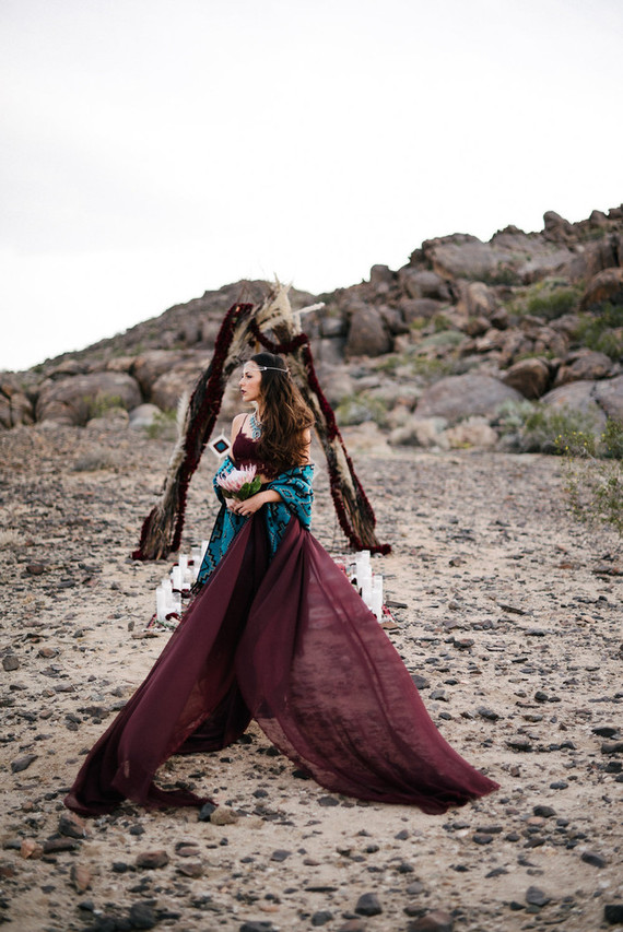 Marsala wedding dress