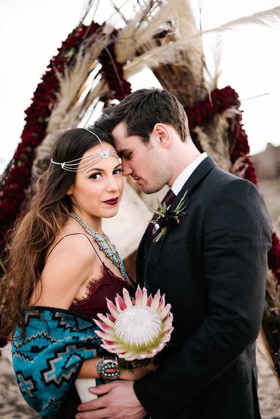 Bohemian desert wedding