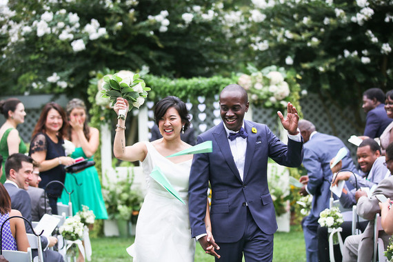 Garden wedding ceremony