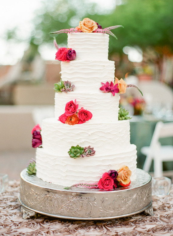 Floral wedding cake