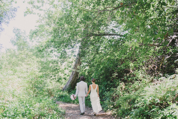 Outdoor wedding portrait