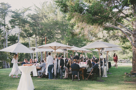Outdoor wedding reception