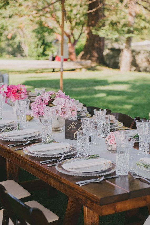 Rustic wedding tablescape