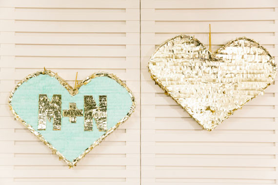 Gold wedding signage