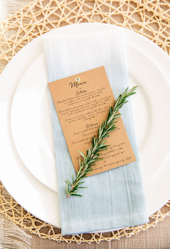 Wedding place setting