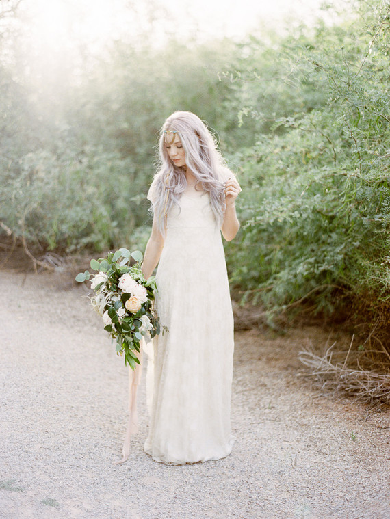 Desert bridal portrait