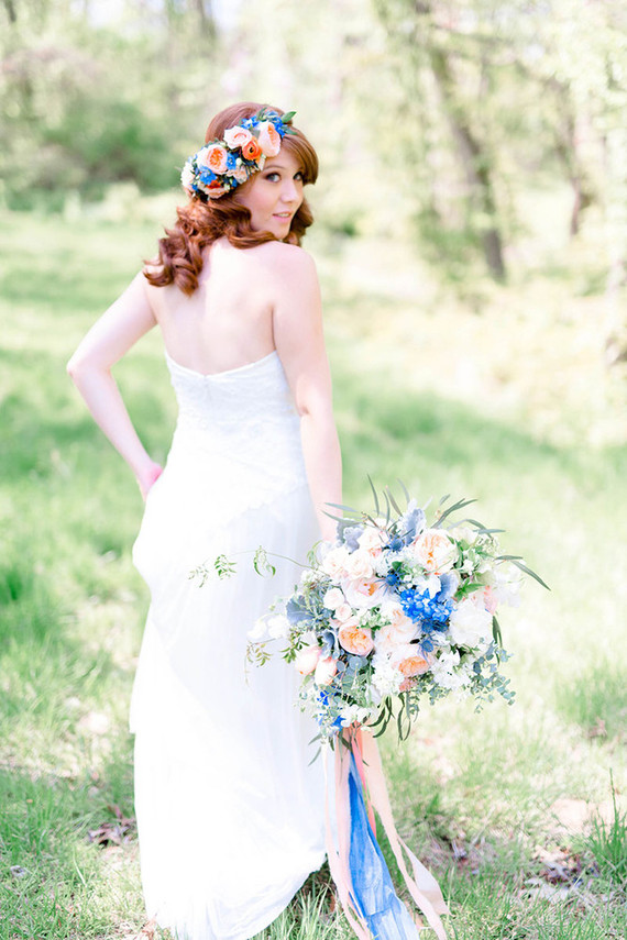 Garden bridal portrait