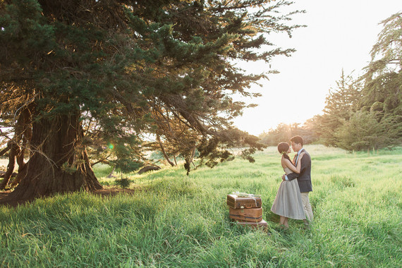 Vintage Santa Cruz engagement portrait