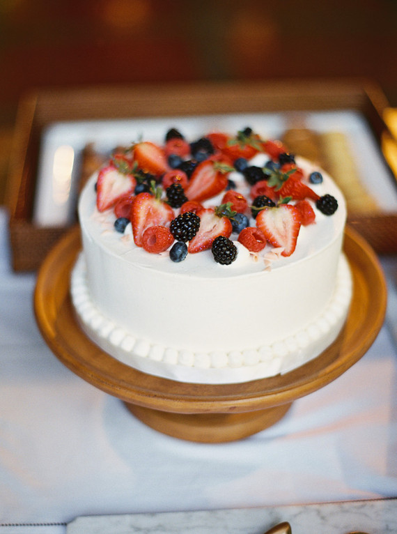 Berry wedding cake