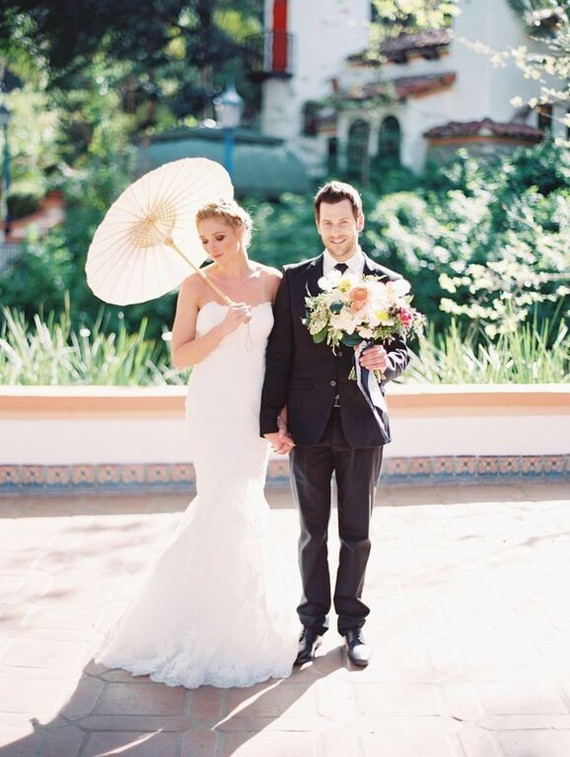 Vintage inspired wedding portrait