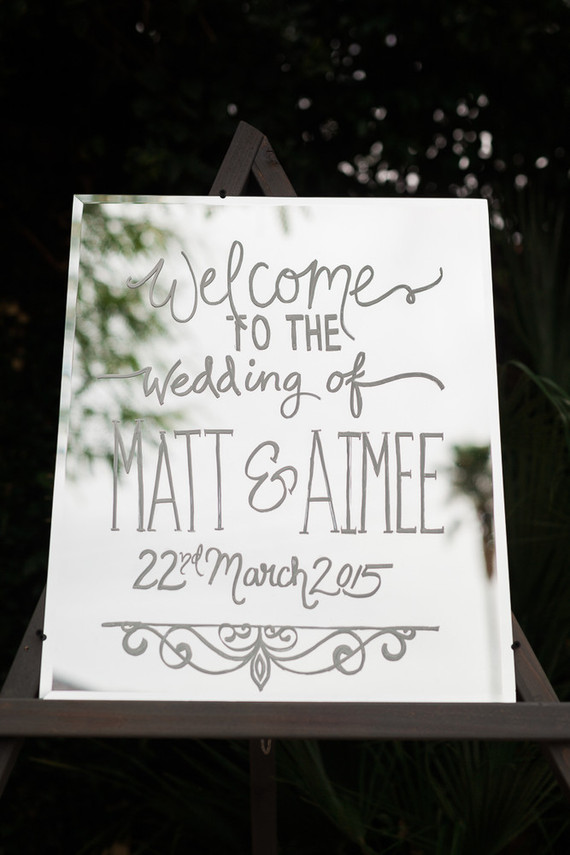 Bohemian wedding signage