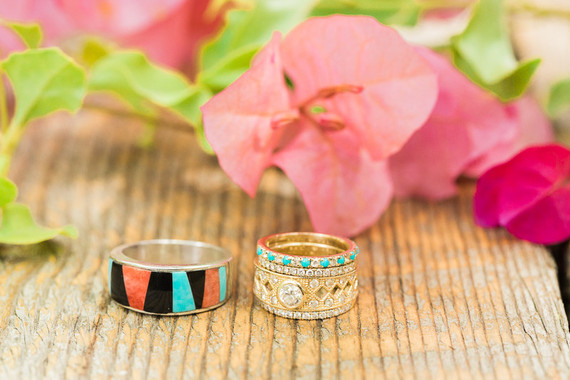 Bohemian wedding rings