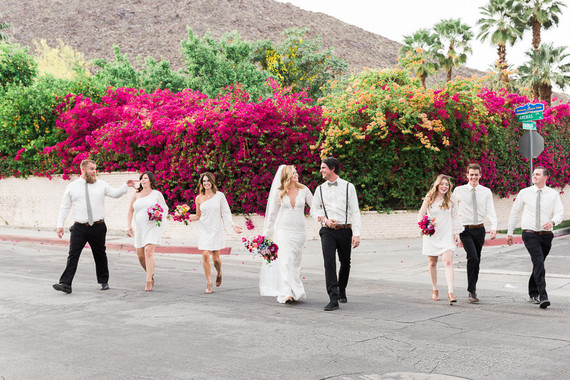 Palm Springs wedding party portrait