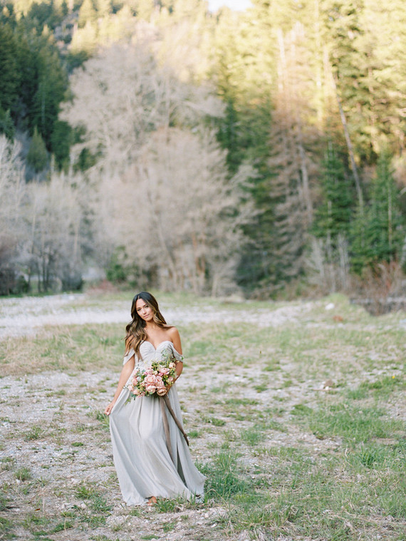 Romantic spring bridal portrait