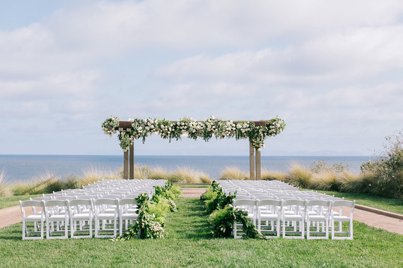 Elegant Terranea Resort wedding ceremony