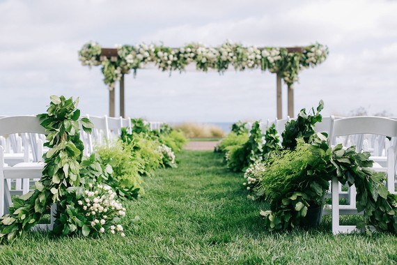 Elegant Terranea Resort wedding ceremony