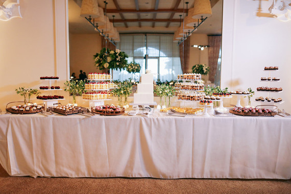 Elegant wedding dessert table