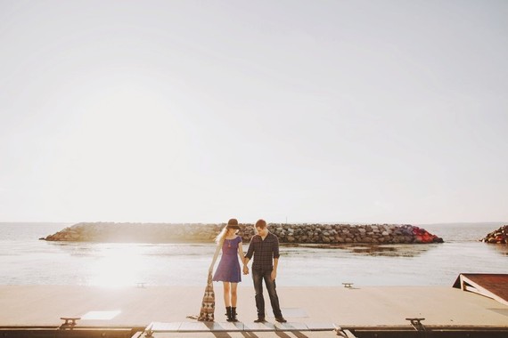 Maryland beach campground engagement portrait