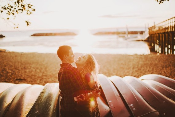 Maryland beach campground engagement portrait