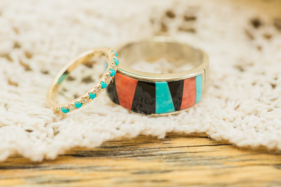 Bohemian wedding rings
