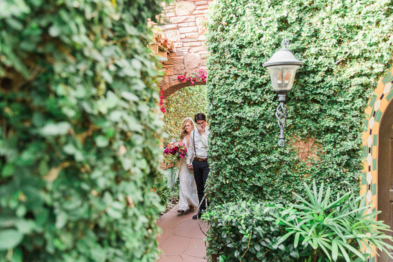 Bohemian palm springs wedding