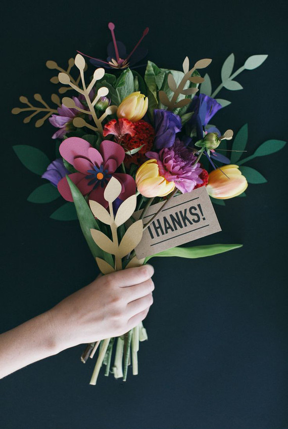 Paper flower bouquet