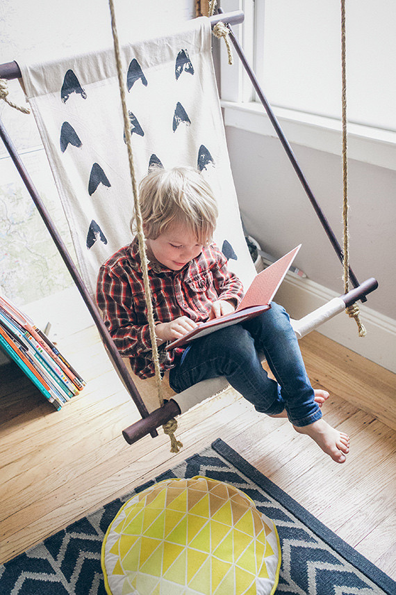 Modern woodsy boys room