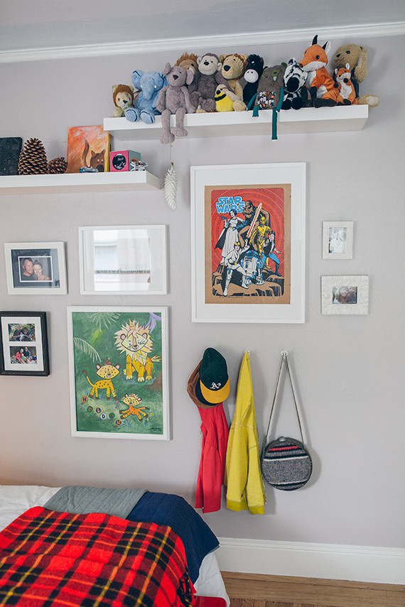 Modern woodsy boys room