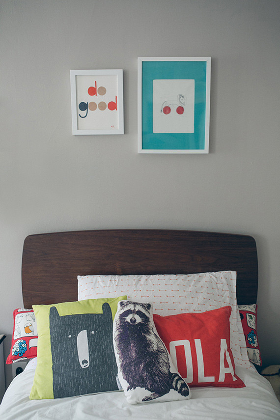 Modern woodsy boys room