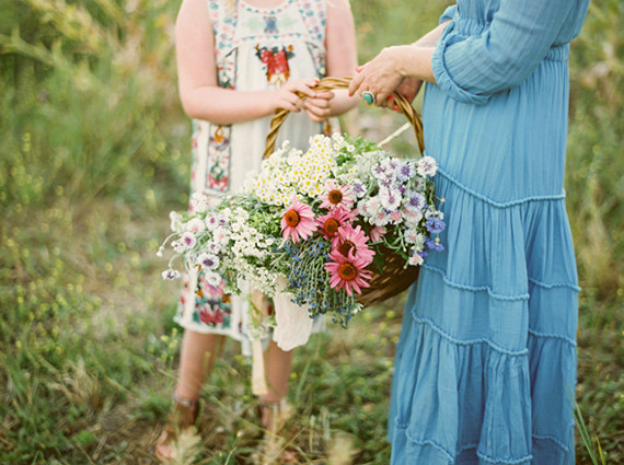 Mother daughter wildflower photos