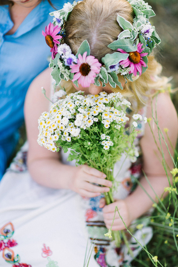 Mother daughter wildflower photos