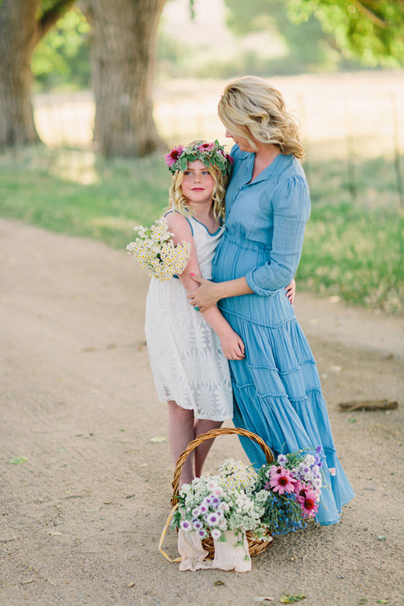 Mother daughter wildflower photos