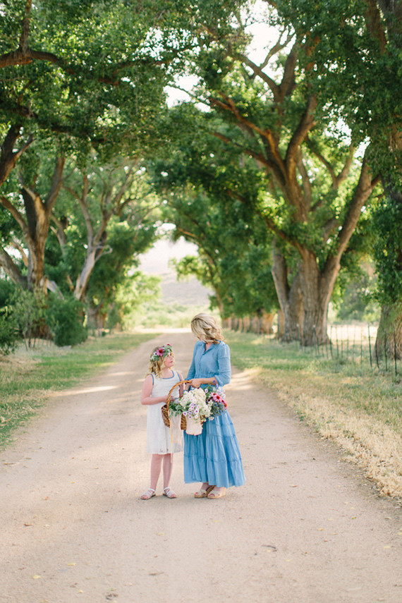 Mother daughter wildflower photos