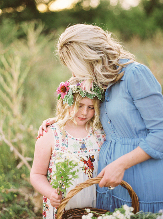 Mother daughter wildflower photos