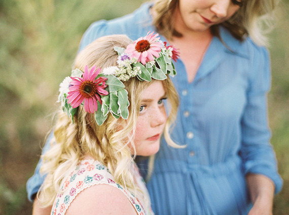 Mother daughter wildflower photos