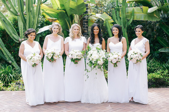 White bridesmaids