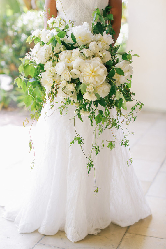 Large white bridal bouquet