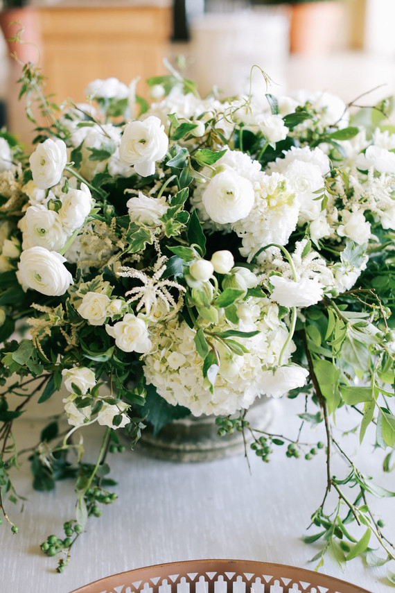 White floral centerpiece