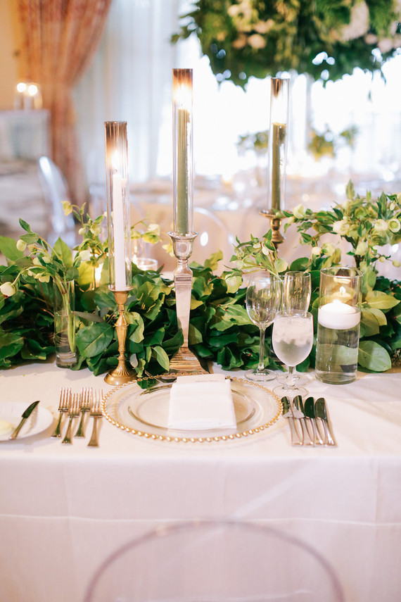 Floating white candes