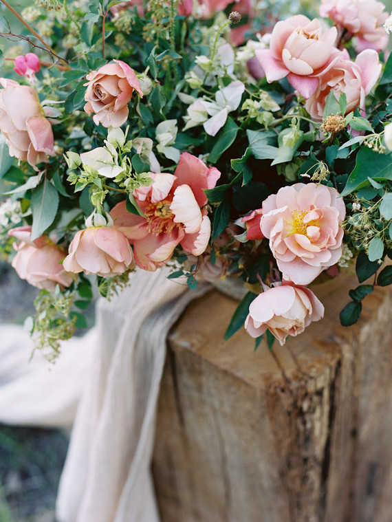 Romantic spring bridal portrait