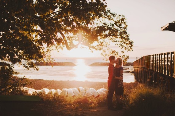 Maryland beach campground engagement portrait