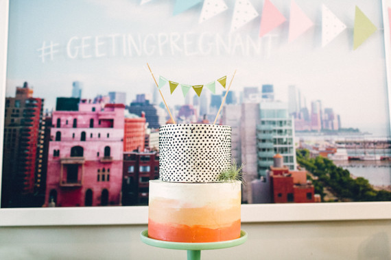 Geometric girl baby shower