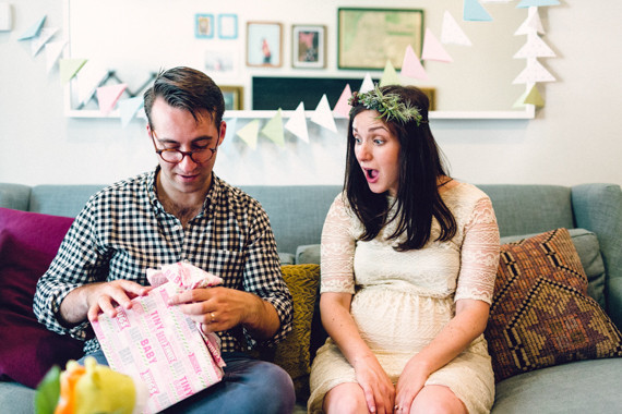 Geometric girl baby shower