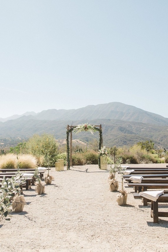 Rustic Ojai ranch wedding ceremony