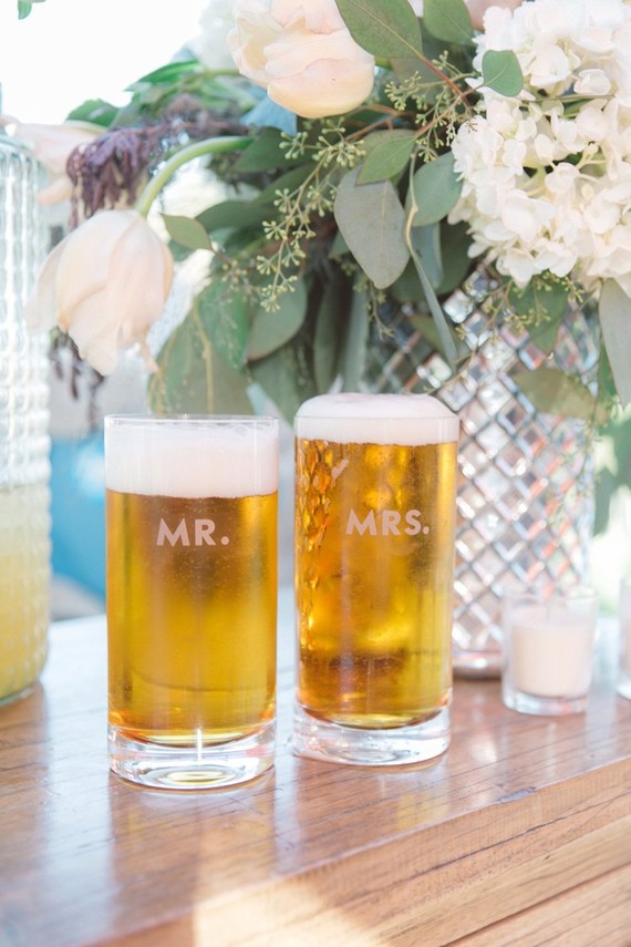 Monogrammed wedding cups