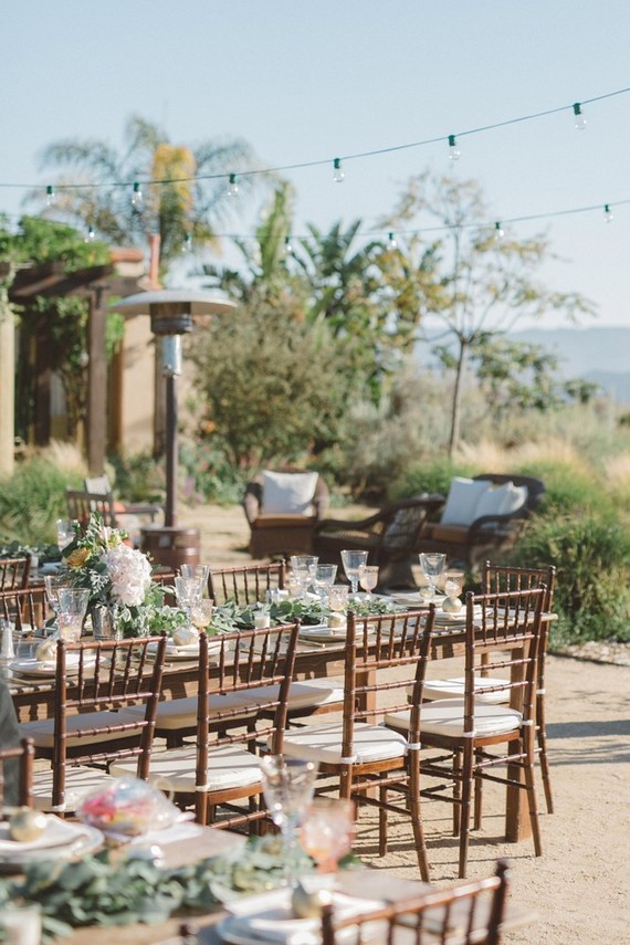 Ojai ranch wedding reception