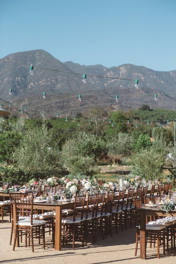 Ojai ranch wedding reception